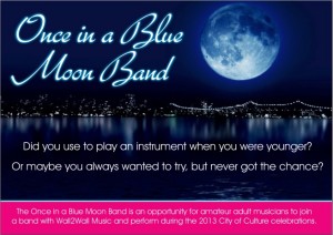 The Once in a Blue Moon Band seeks adult musicians